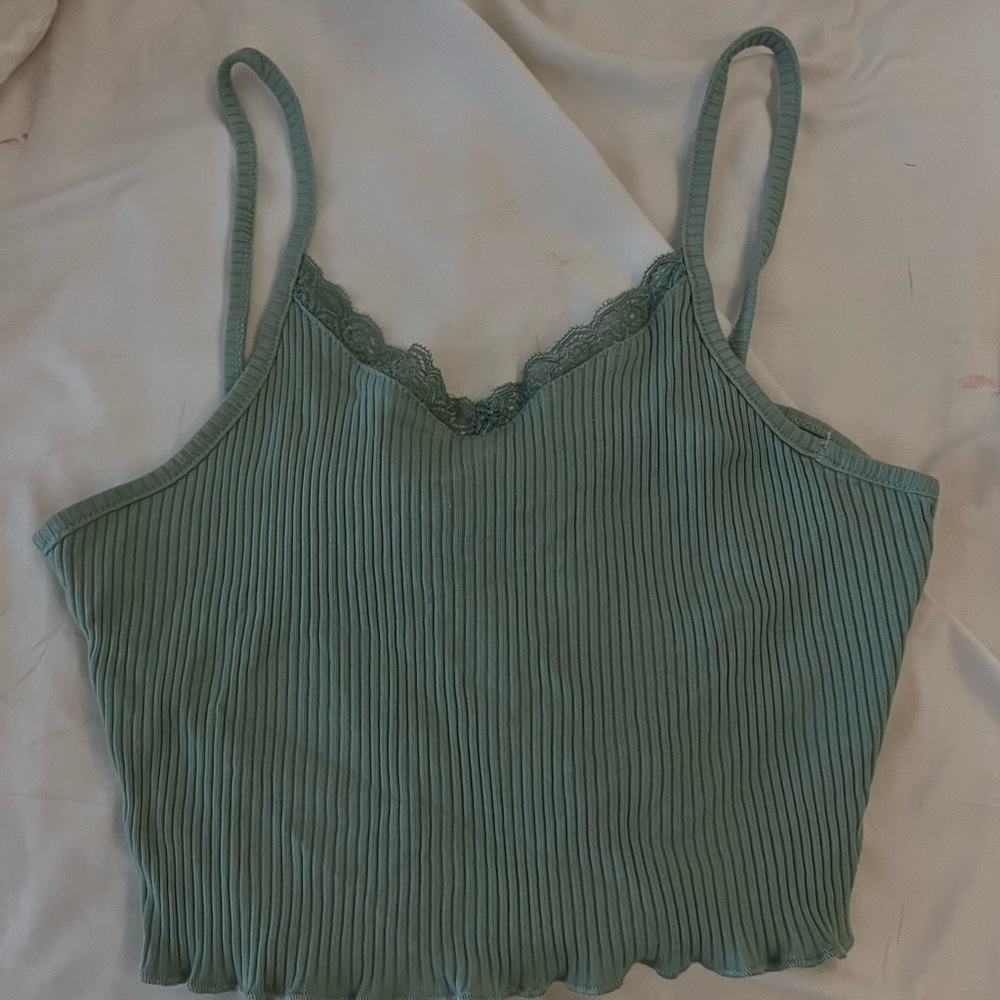 Shein Green Lace Tank Top